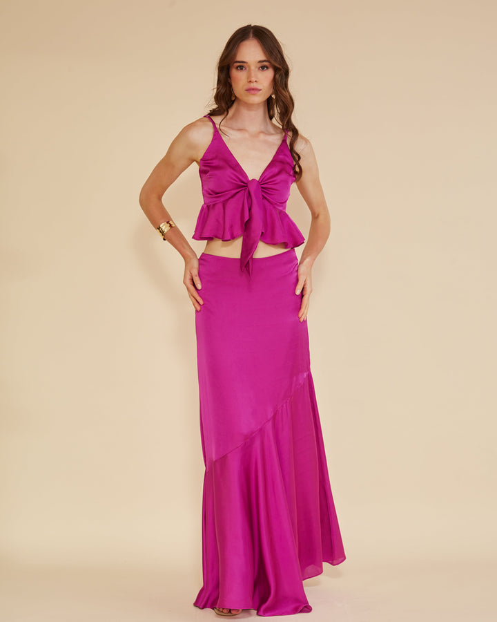 Falda Segovia Magenta oscuro