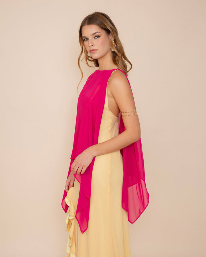 Capa de Gasa Fucsia