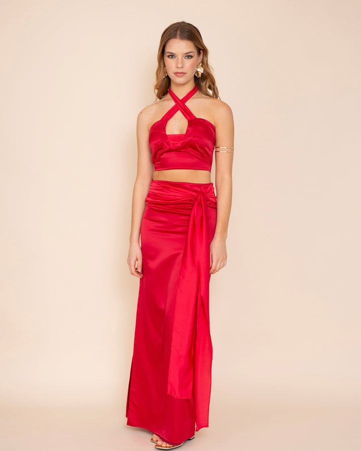 Falda Versalles Rojo