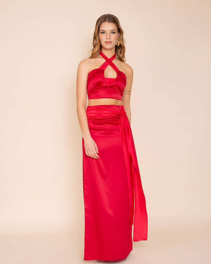 Falda Versalles Rojo