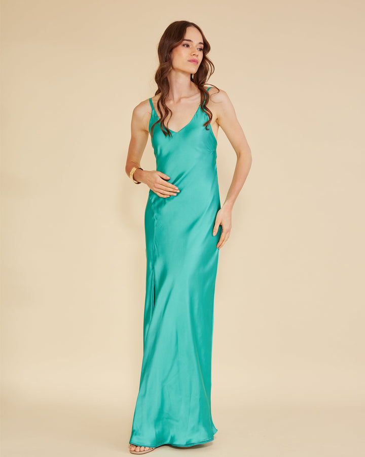 Vestido Victoria Turquesa Claro