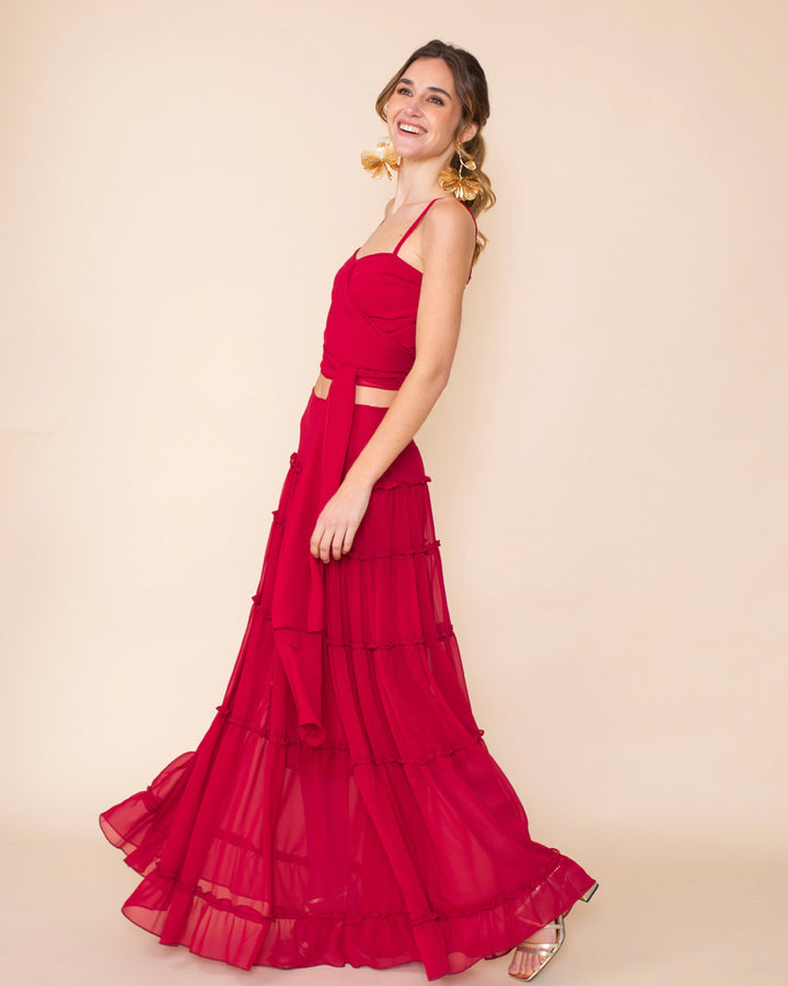 Falda Andalucia Rojo Italiano