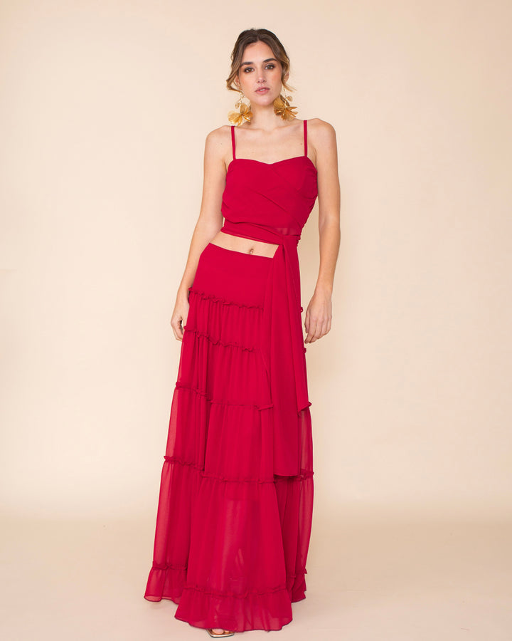 Falda Andalucia Rojo Italiano