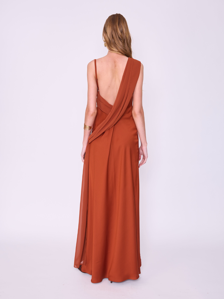 Vestido Magnolia Terracota