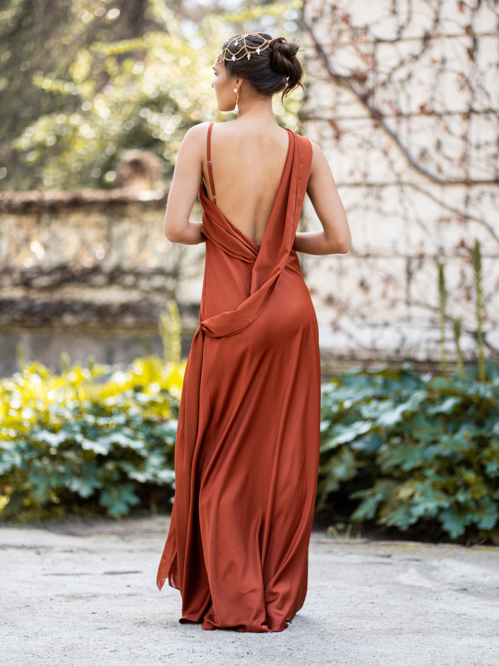 Vestido Magnolia Terracota