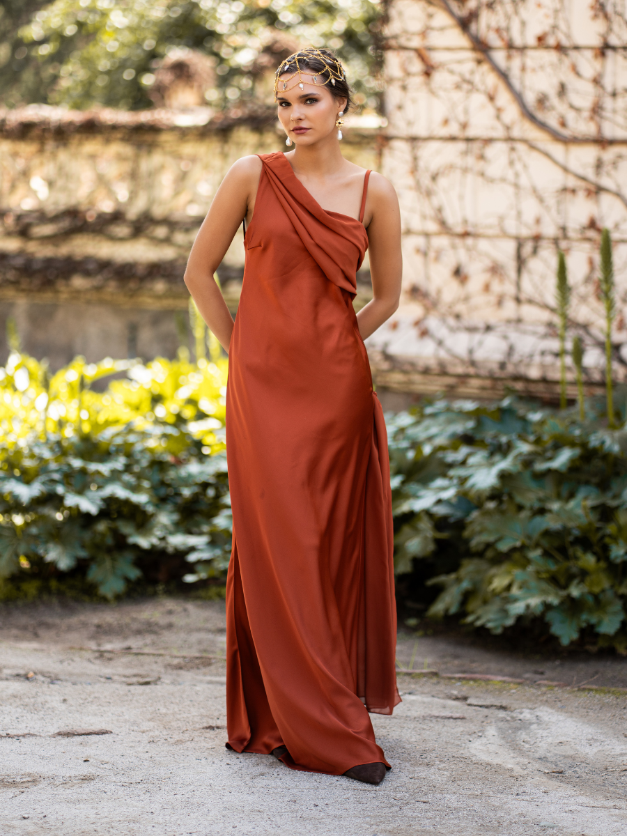 Vestido Magnolia Terracota