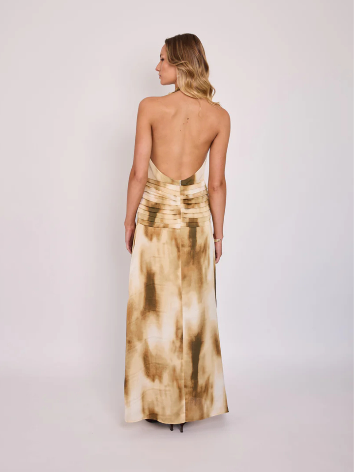 Vestido Martina Estampado Amarillo