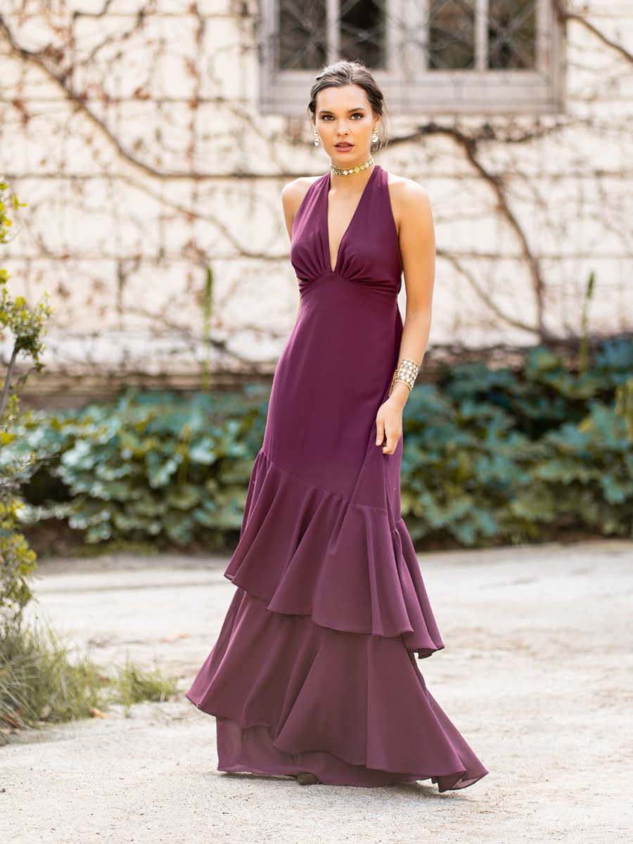 Vestido Diana Vino