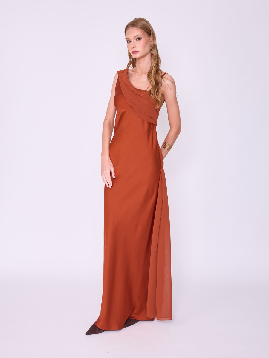 Vestido Magnolia Terracota