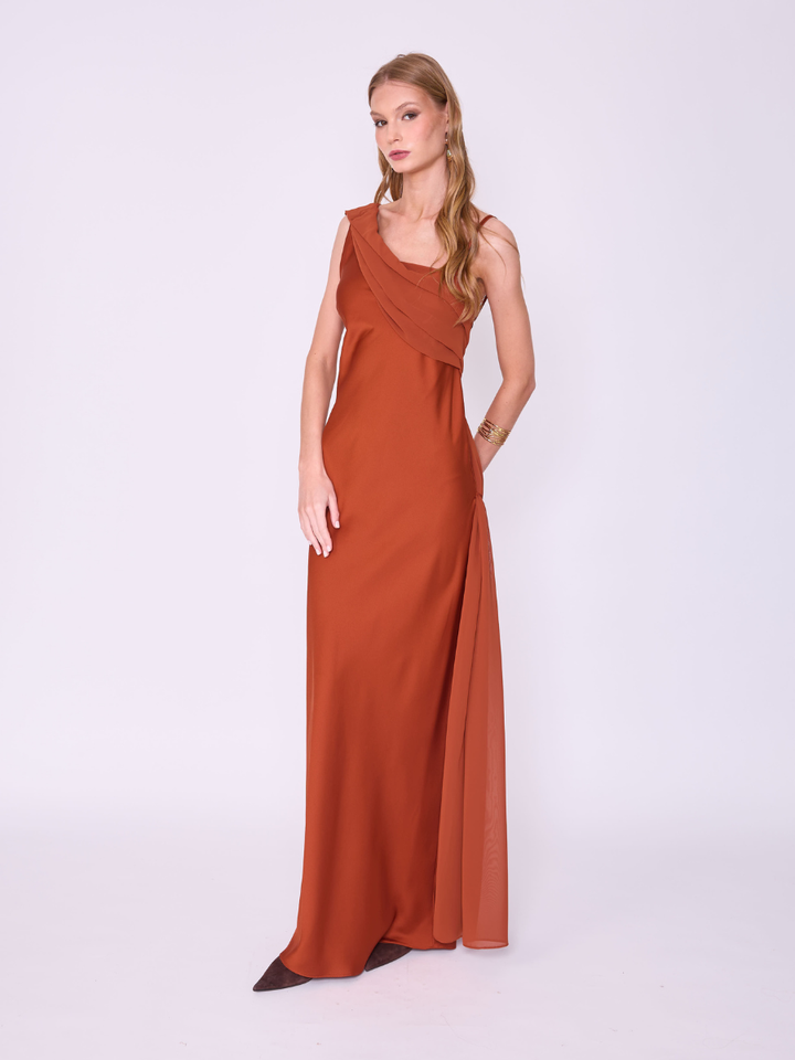 Vestido Magnolia Terracota
