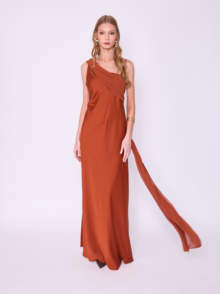 Vestido Magnolia Terracota