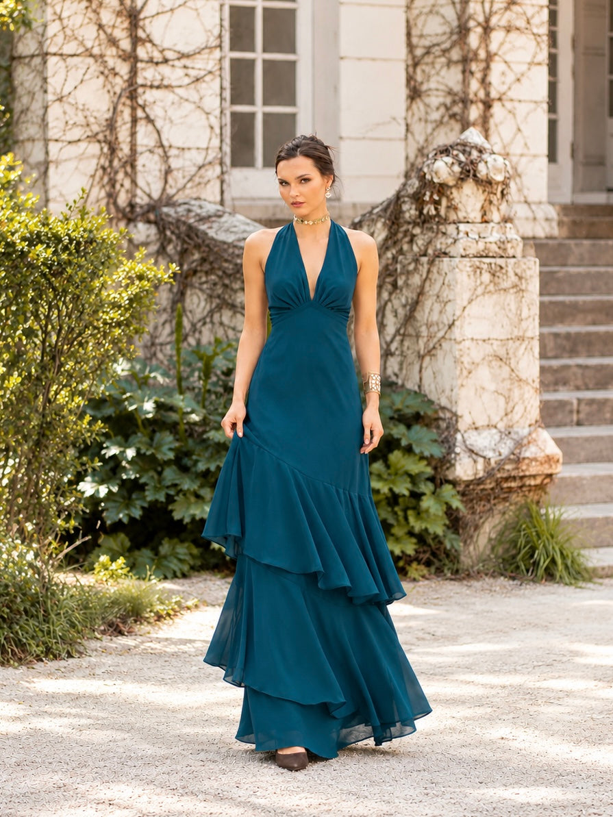 Vestido Diana Petroleo