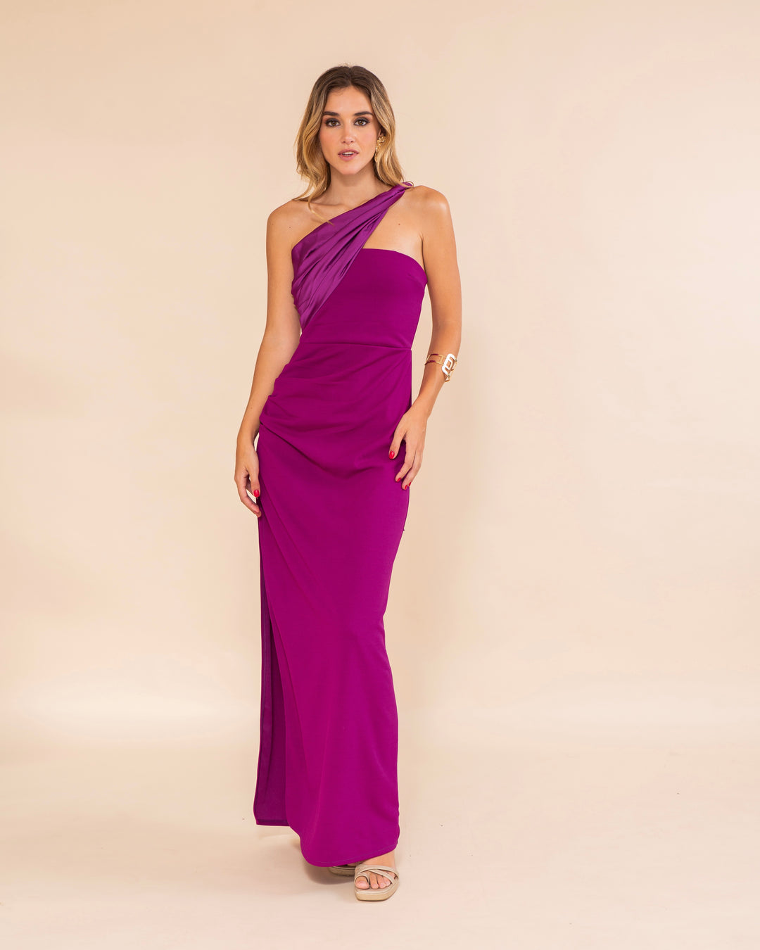 Vestido Lerida Magenta Oscuro