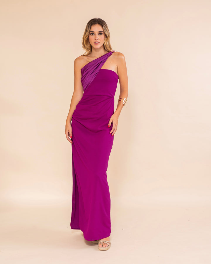 Vestido Lerida Magenta Oscuro