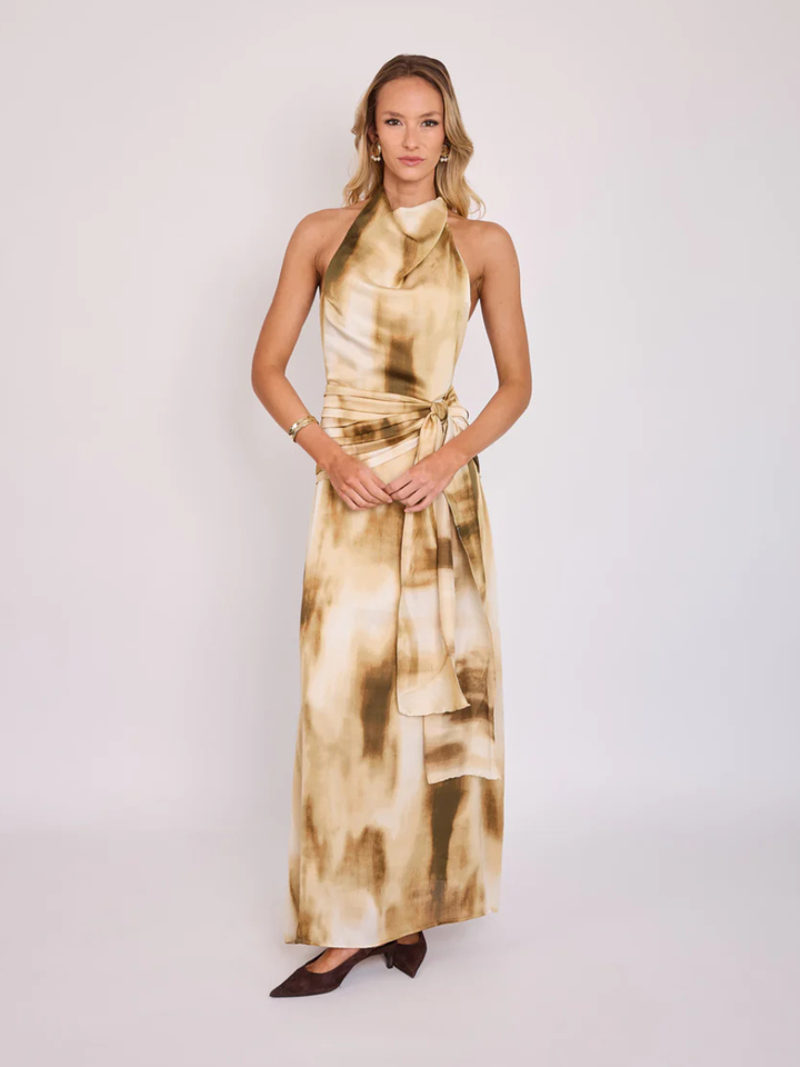 Vestido Martina Estampado Amarillo
