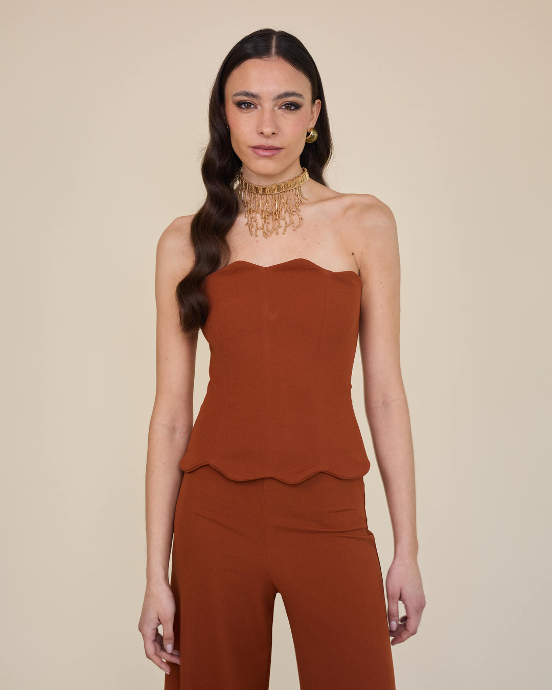 Top Strapless Amalia Terracota