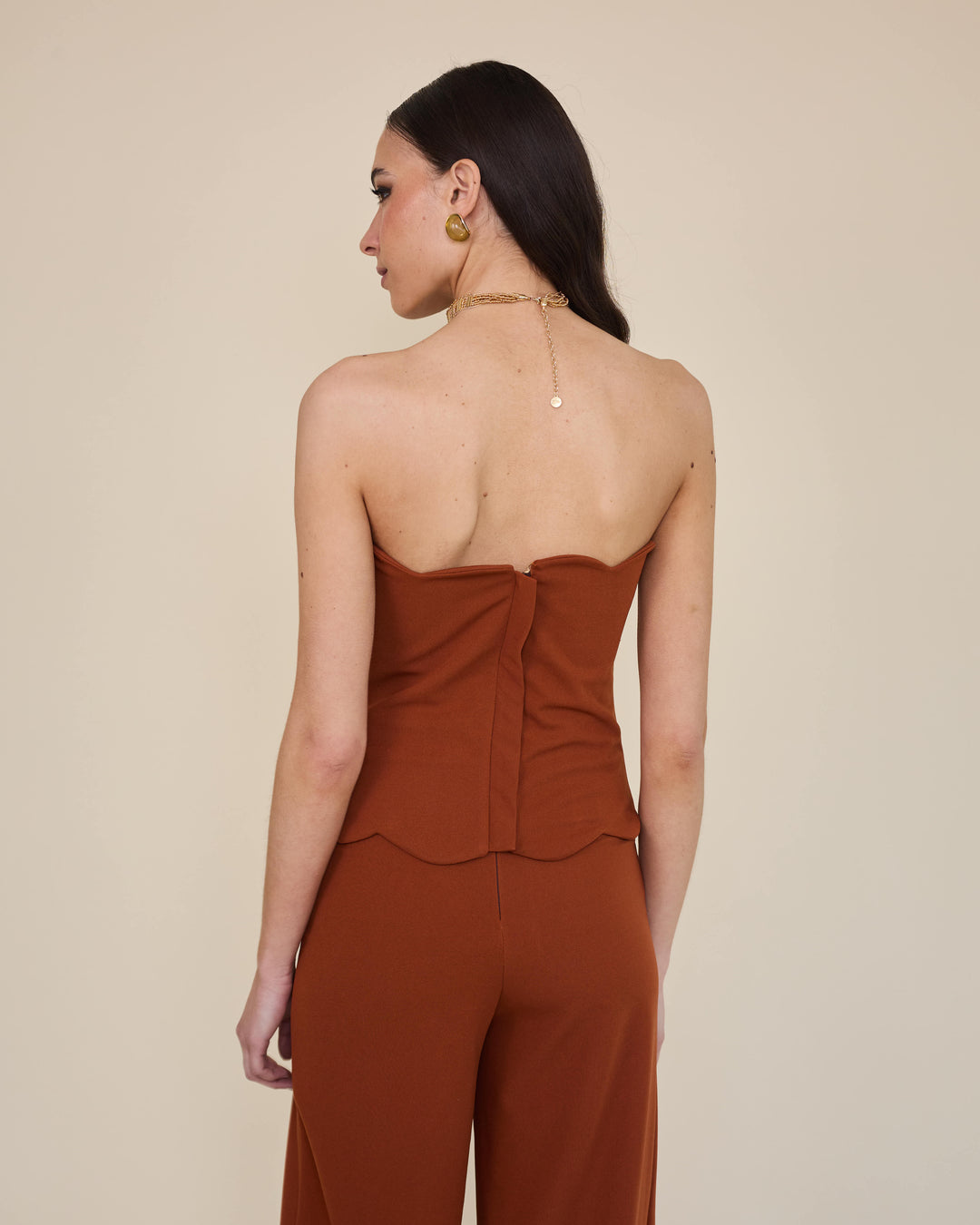 Top Strapless Amalia Terracota