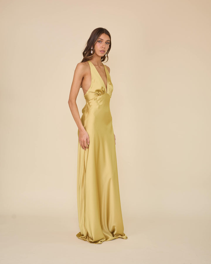 Vestido Amparo Dorado