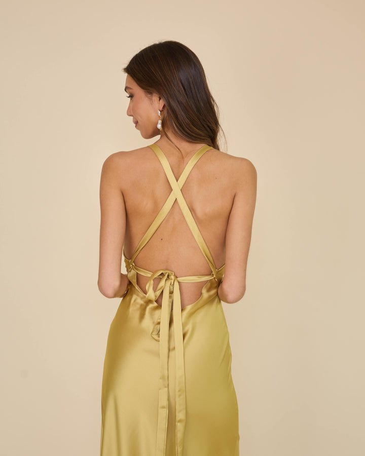 Vestido Amparo Dorado