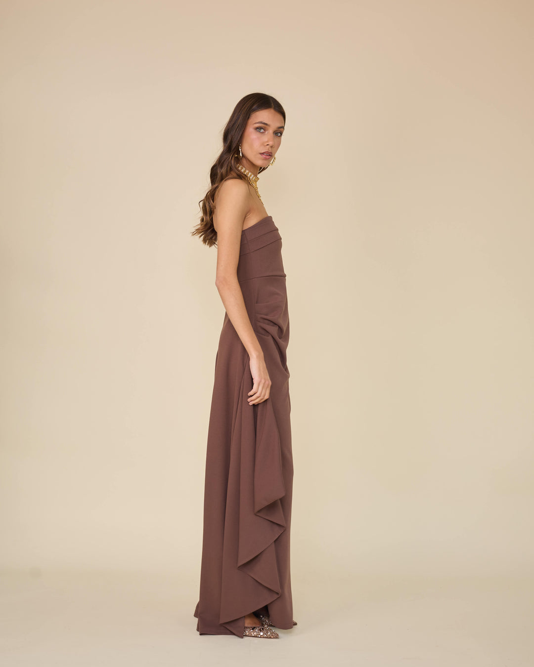 Vestido Lucia Cafe Claro