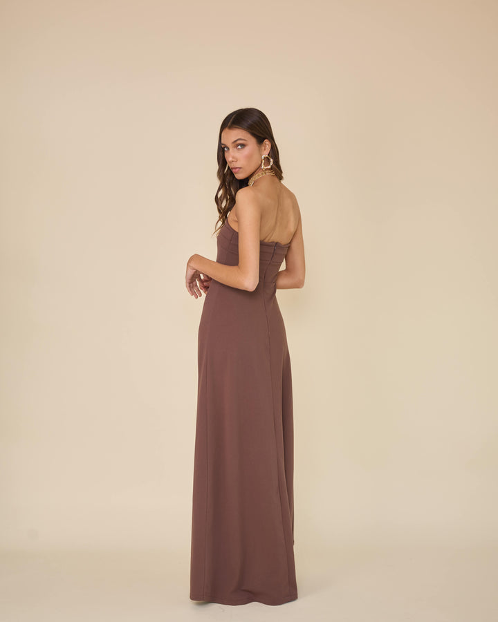 Vestido Lucia Cafe Claro