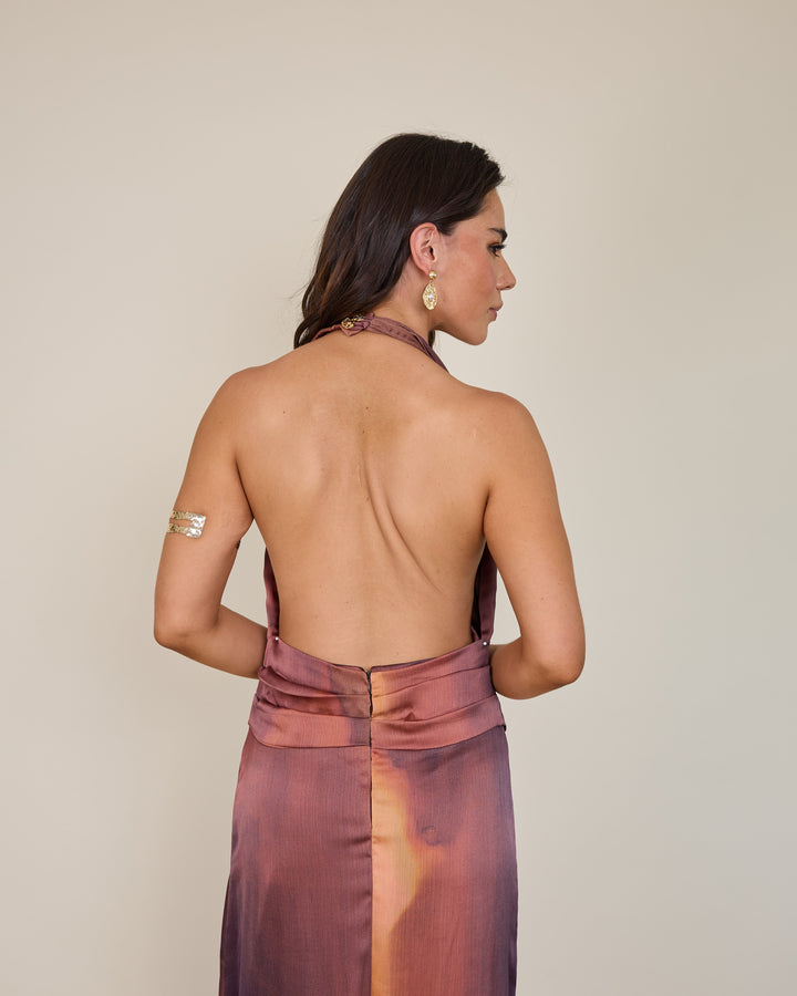 Vestida Amara Estampado Burdeo