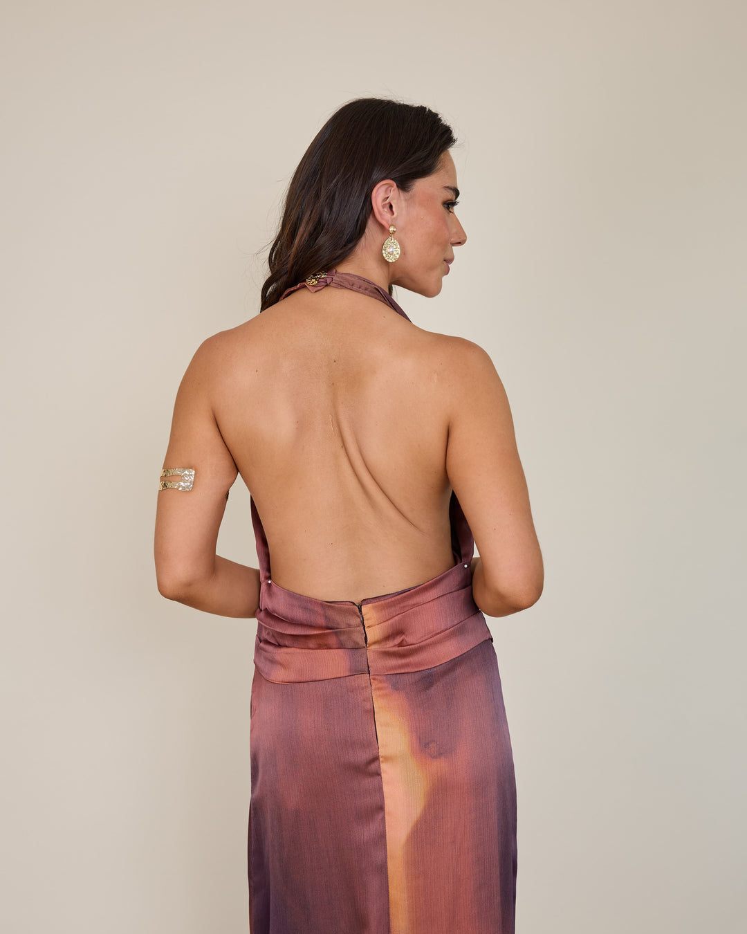 Vestida Amara Estampado Burdeo