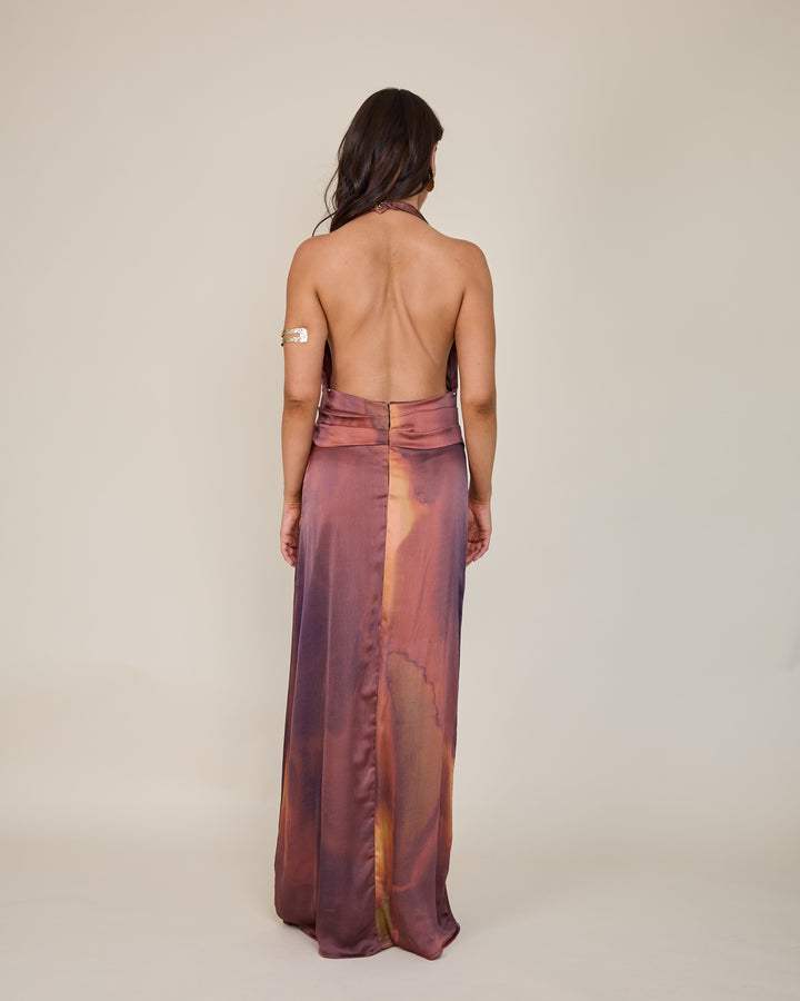 Vestida Amara Estampado Burdeo