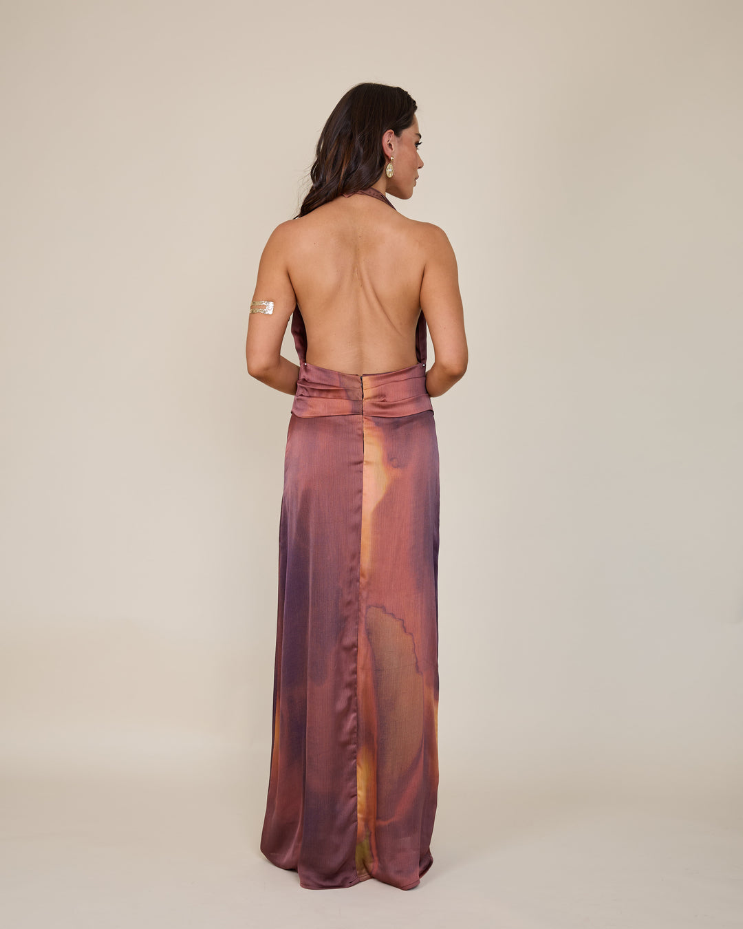 Vestida Amara Estampado Burdeo