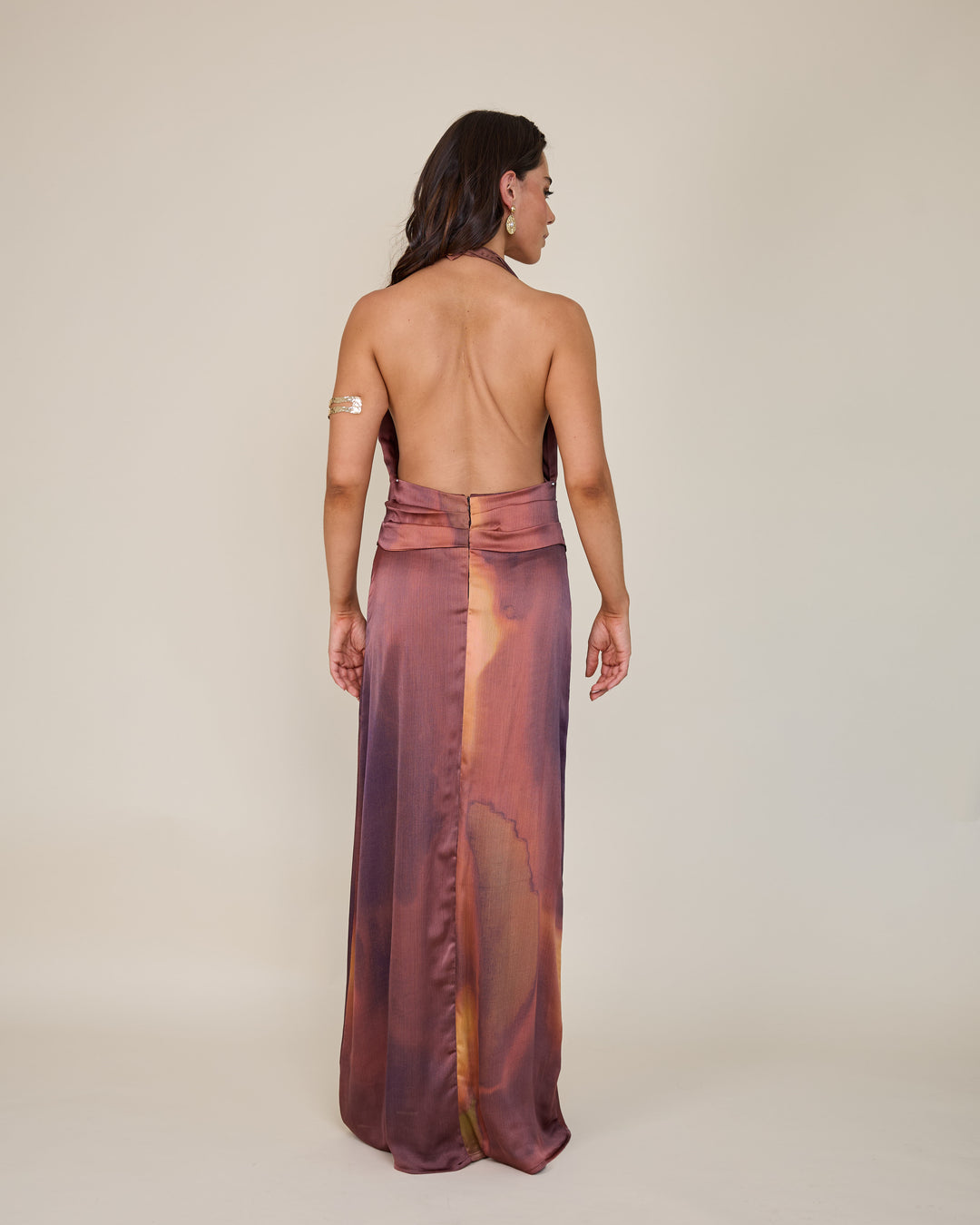 Vestida Amara Estampado Burdeo