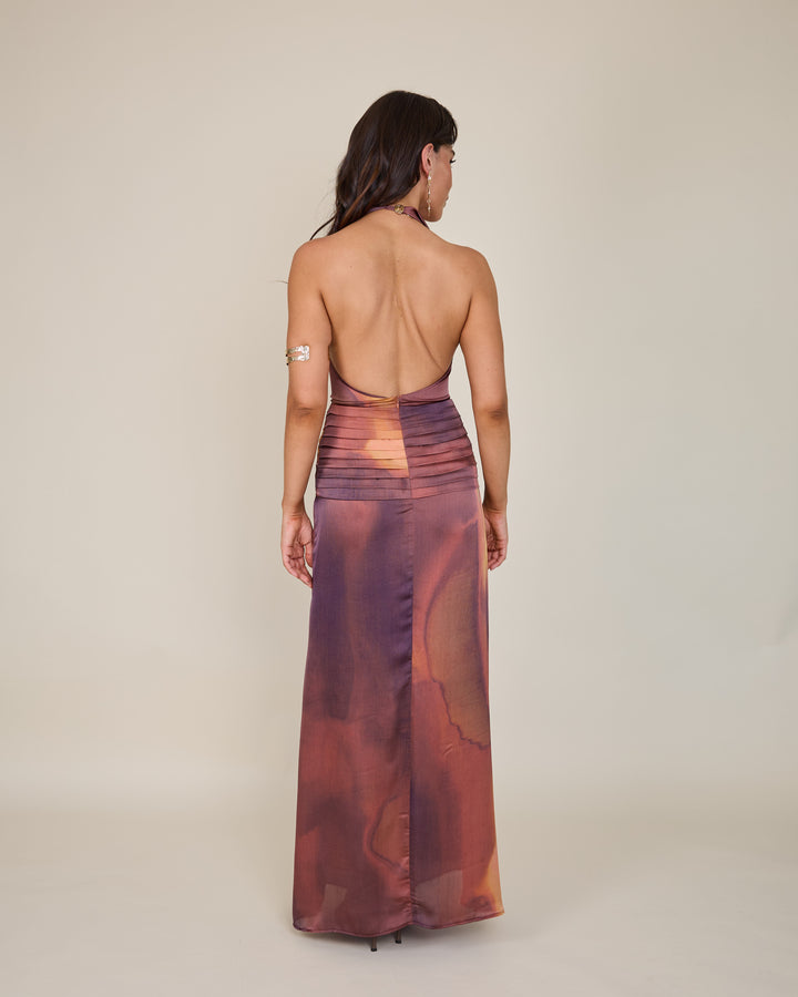 Vestido Martina Estampado Terracota