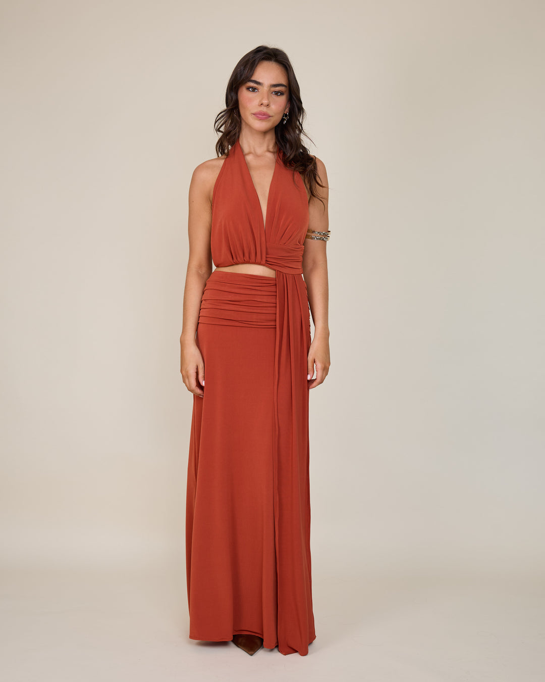 Falda Olivia Terracota