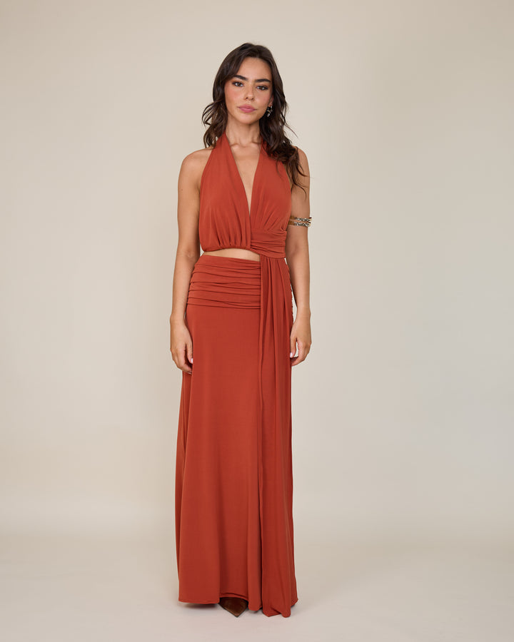 Falda Olivia Terracota