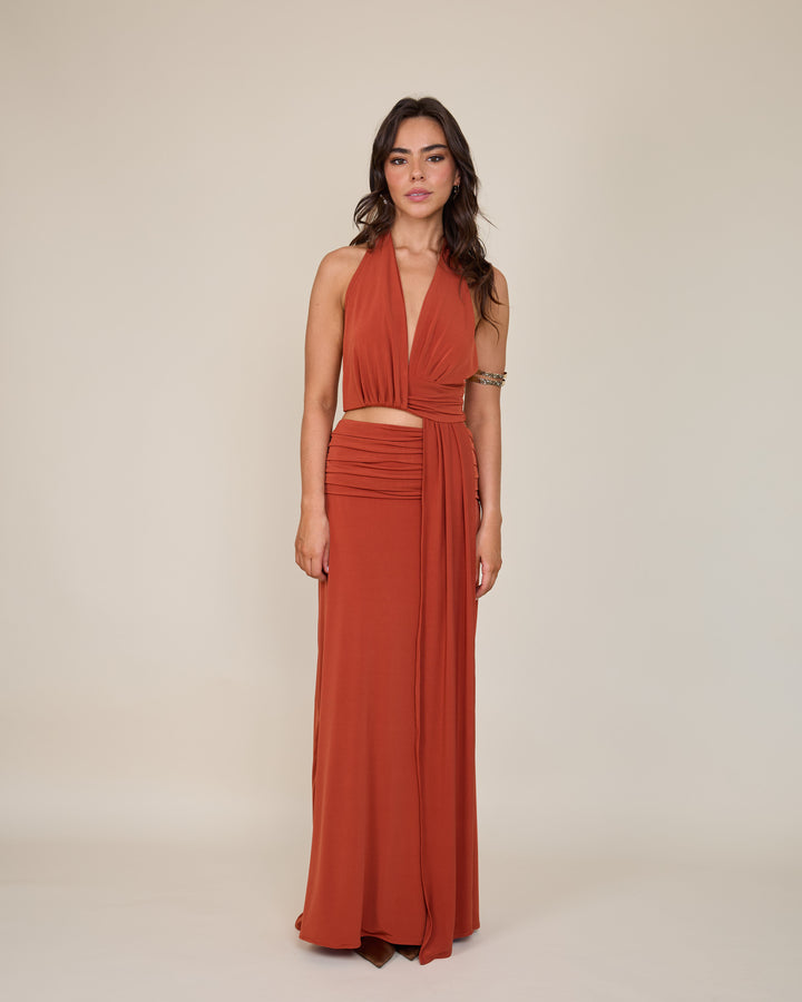 Falda Olivia Terracota