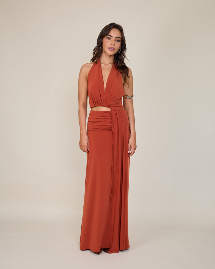 Falda Olivia Terracota