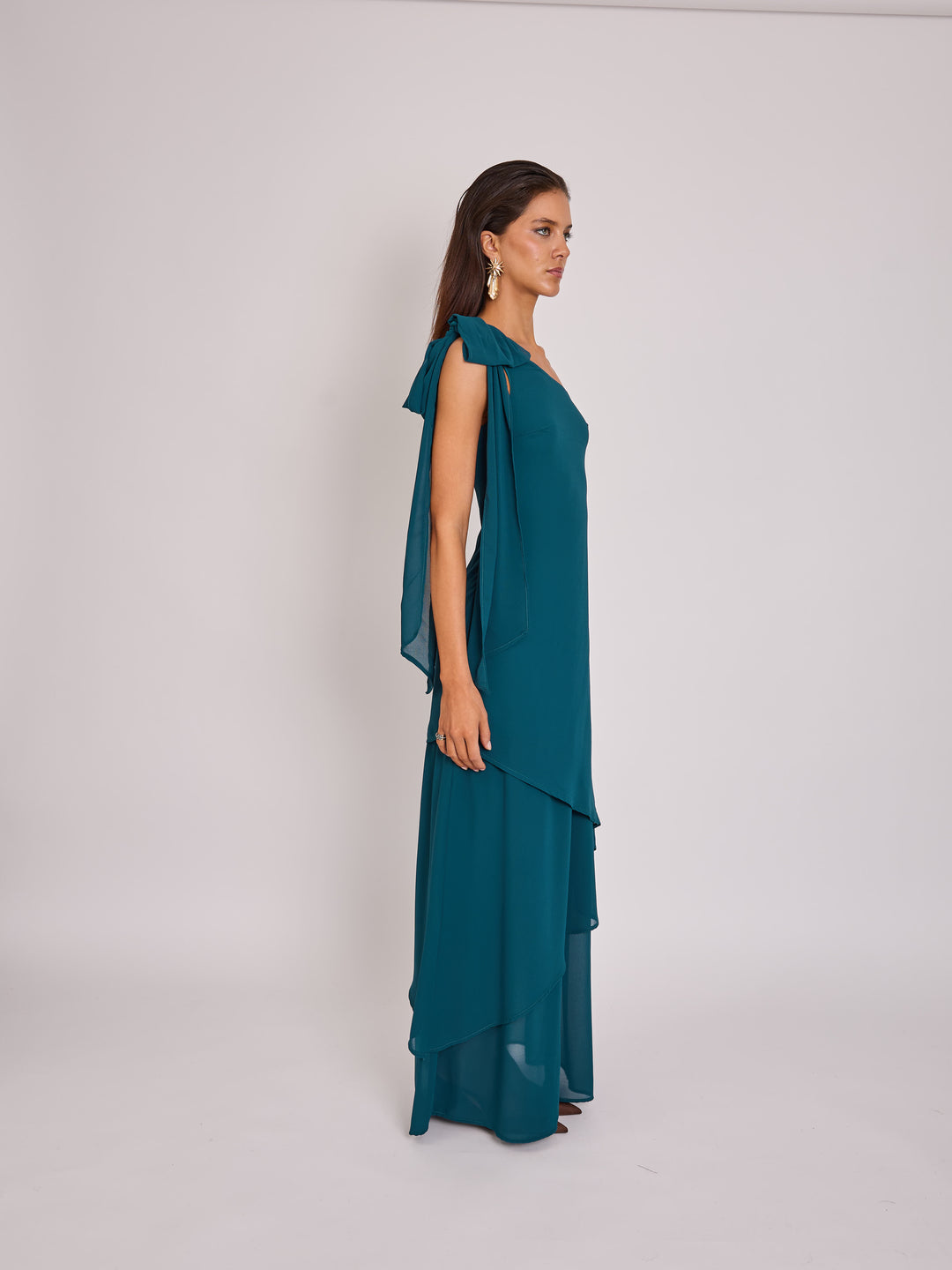 Vestido Josefina Petroleo