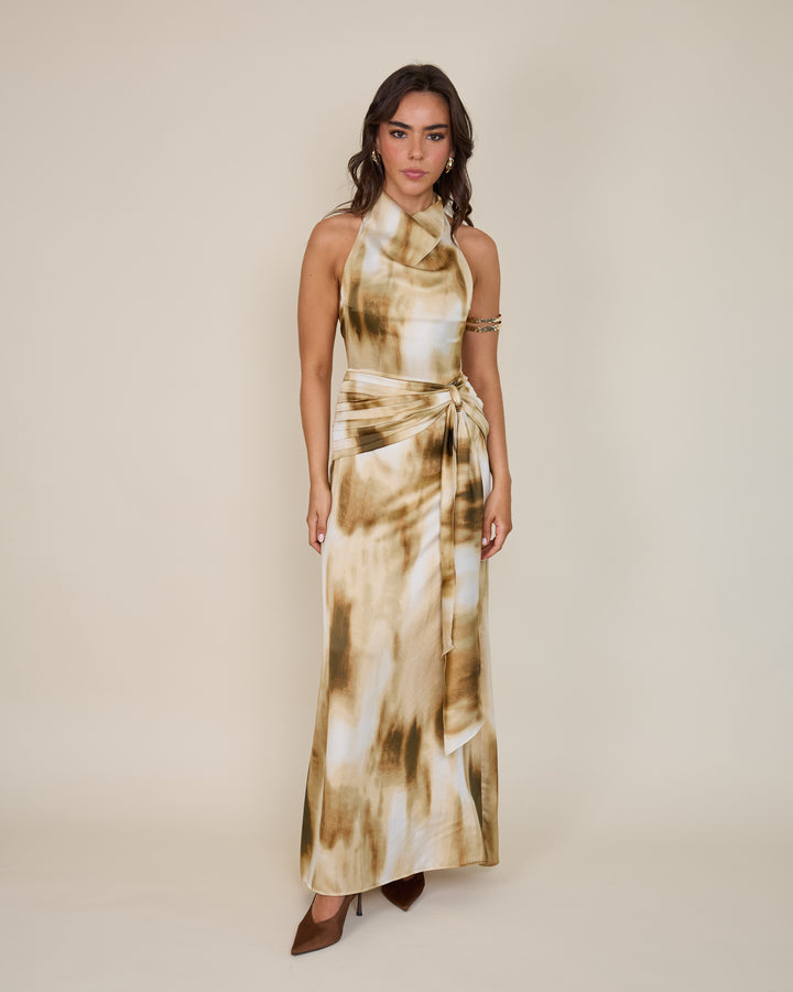 Vestido Martina Estampado Amarillo