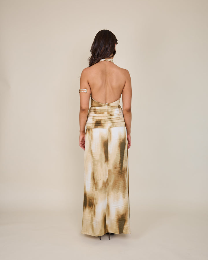 Vestido Martina Estampado Amarillo