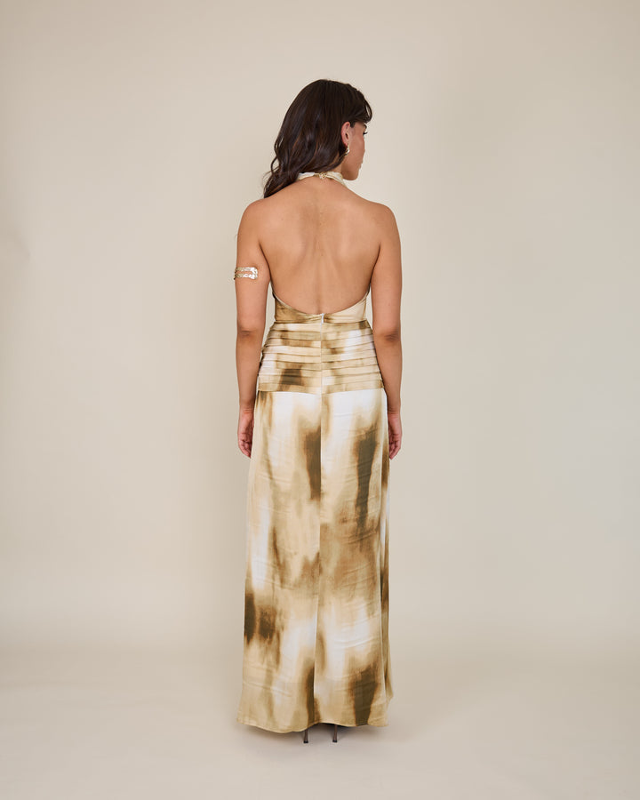 Vestido Martina Estampado Amarillo