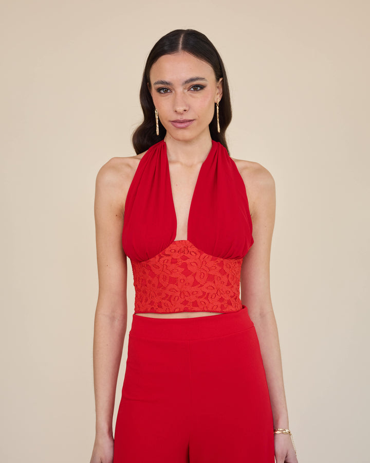 Top Amalia Rojo