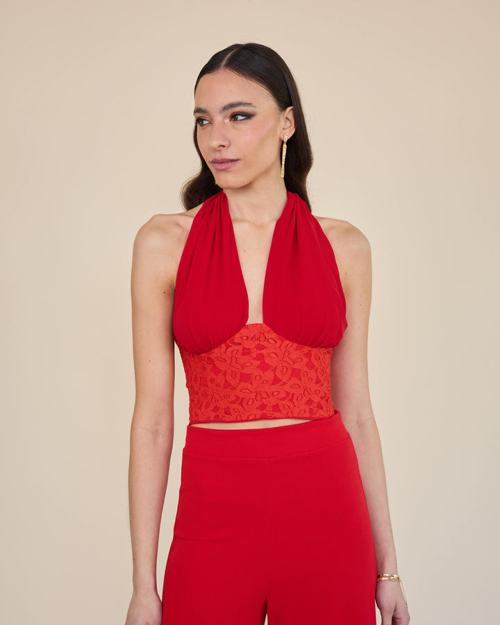 Top Amalia Rojo