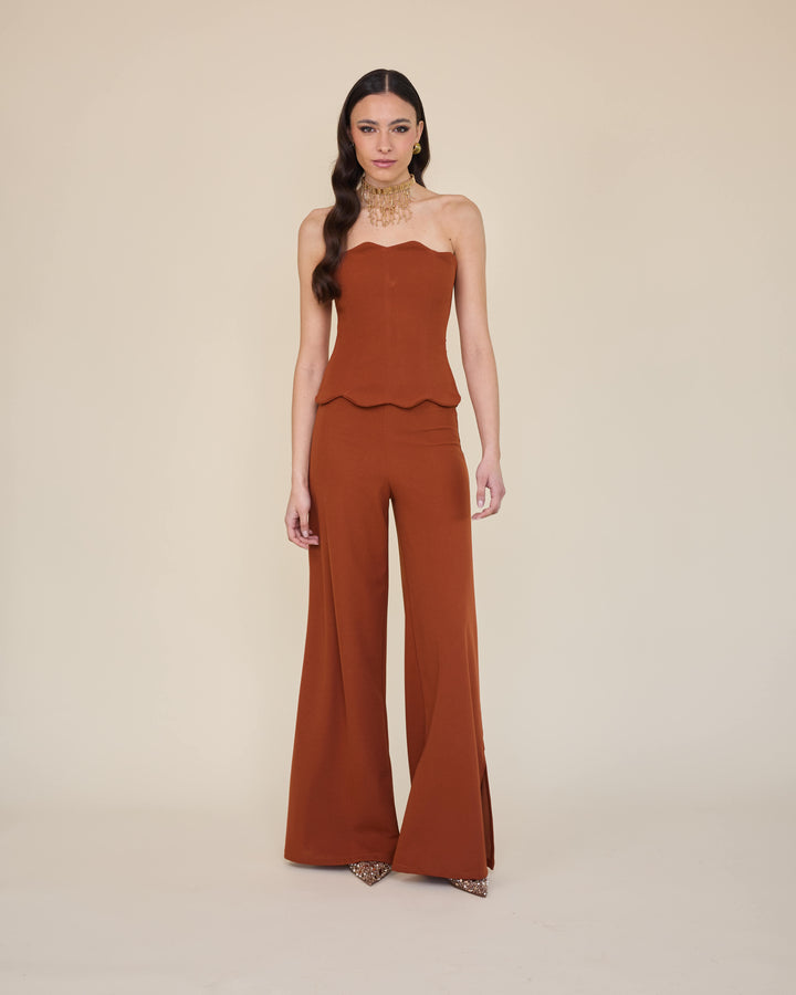 Top Strapless Amalia Terracota