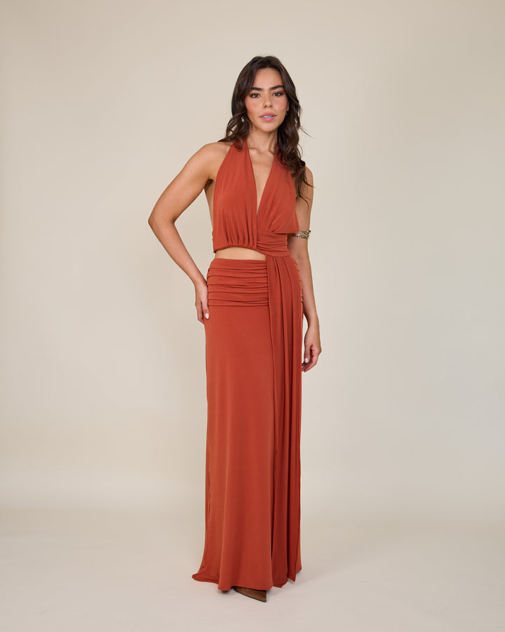Falda Olivia Terracota