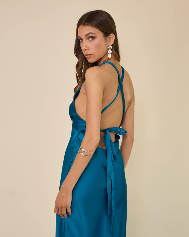 Vestido Amparo Petroleo