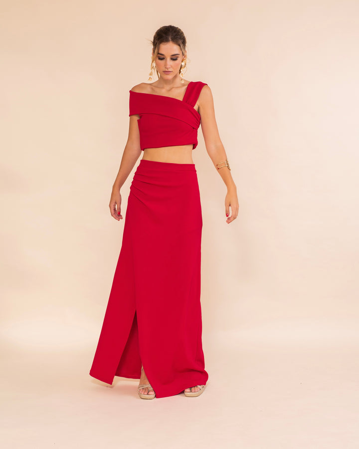 Falda Berlín Rojo