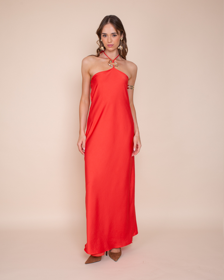 Vestido Cayetana naranjo