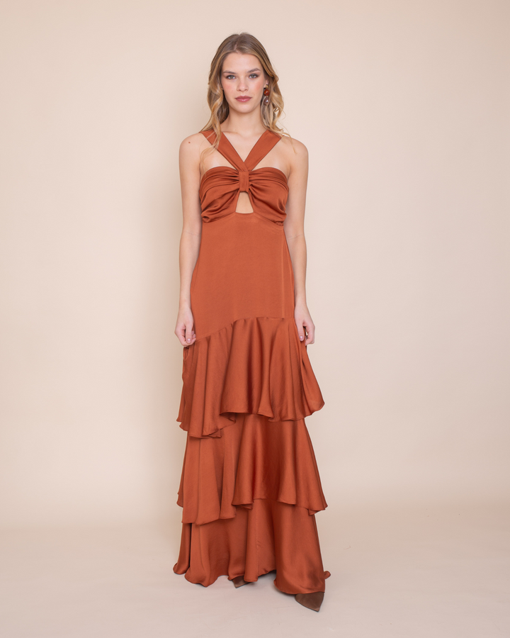 Vestido Lia Terracota