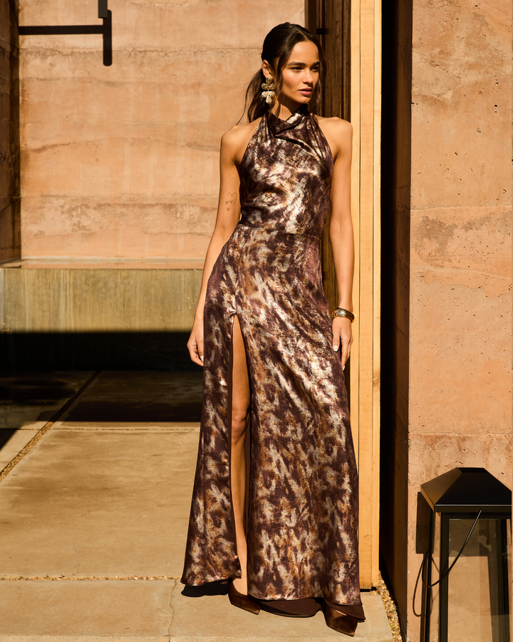 Vestido Matilda Leopardo Brillante