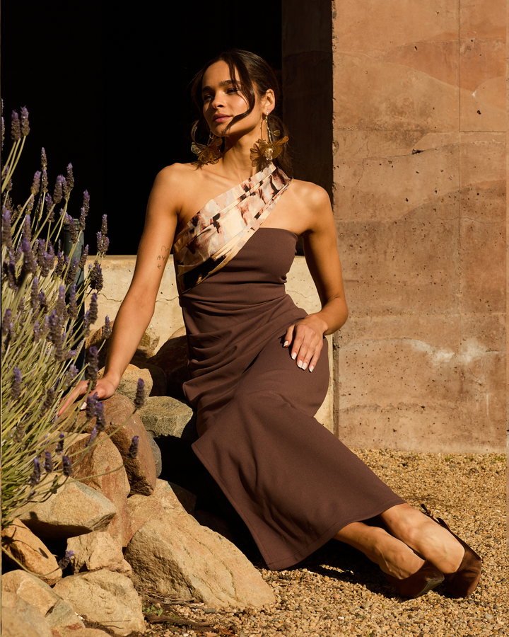 Vestido Lerida Cafe/Leopardo