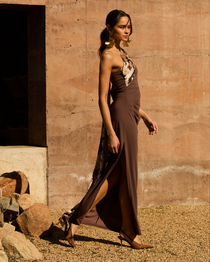 Vestido Lerida Cafe/Leopardo